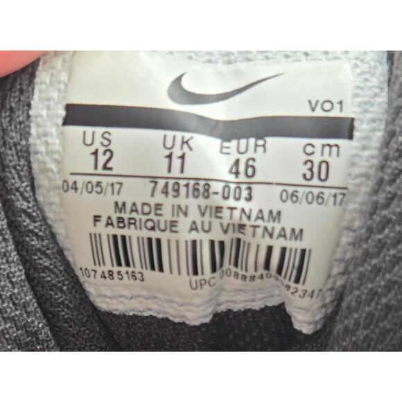 Size 12- Nike Air Visi Pro 6 NBK Black Anthracite 2017- 749168-003 - Picture 8 of 8